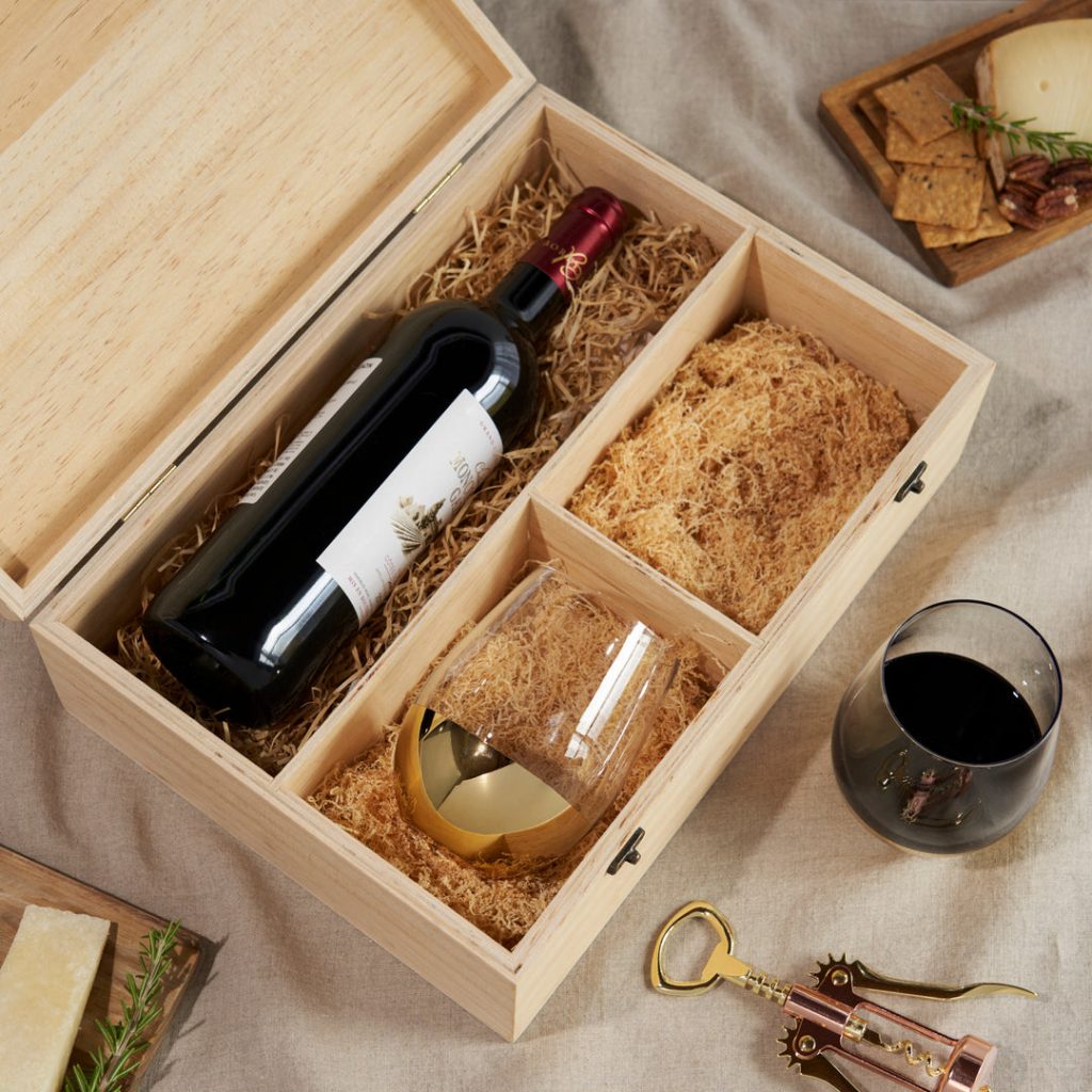 Elegant wine gift presentation makes a lasting impression on any hostess